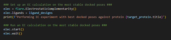 Calculating the Electrostatic Complementarity of the docked poses against the target