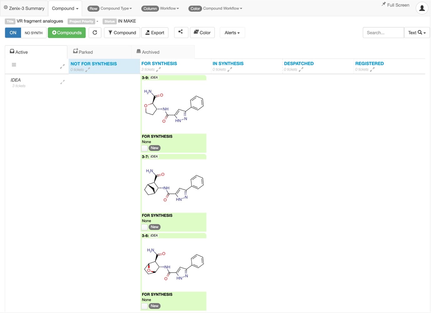 Figure 5: Visual alerts (in grey) highlight new or updated requests.